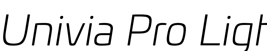 Univia Pro Light Italic cкачати шрифт безкоштовно